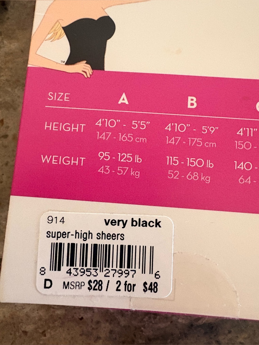 NWT SPANX Sheers! High Waisted Sheer shapers, size D - Picture 4 of 5
